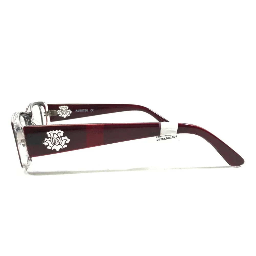 Jubilee Eyeglasses Frames JS5756 BURG CRYSTAL Red Clear Floral 51-17-140